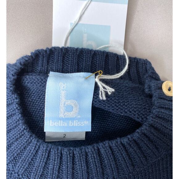 Bella Bliss Navy Blue Equestrian Hunter Pullover Sweater NWT Boy Girl 2 Yrs - Picture 4 of 4